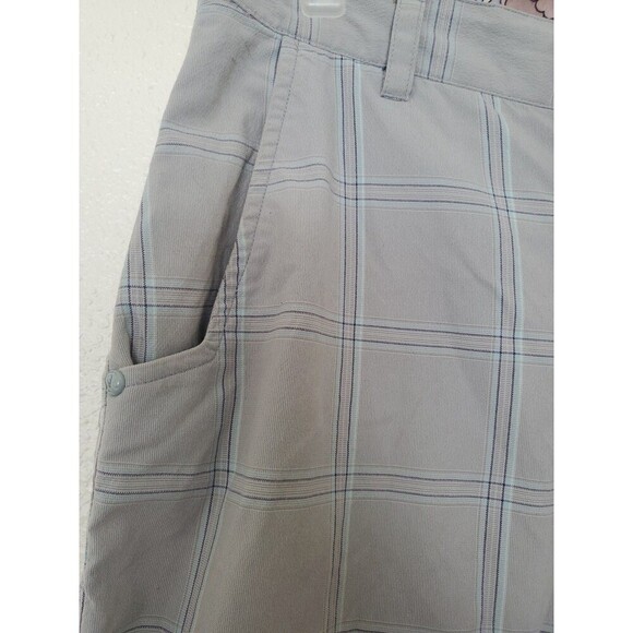Lululemon Mens Golf Shorts Plaid Gray Asian Accent Size 30 Altered from 34 to 30 - Picture 14 of 16